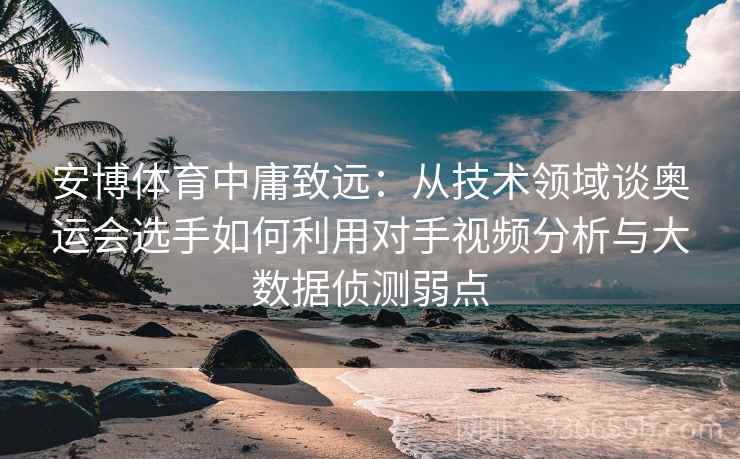 安博体育中庸致远：从技术领域谈奥运会选手如何利用对手视频分析与大数据侦测弱点