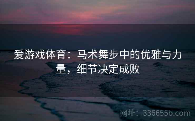 爱游戏体育：马术舞步中的优雅与力量，细节决定成败